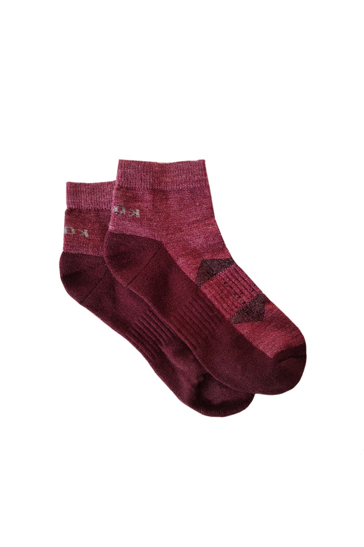 Namik No Blister Merino Wool Red Maroon Ankle Socks | Women
